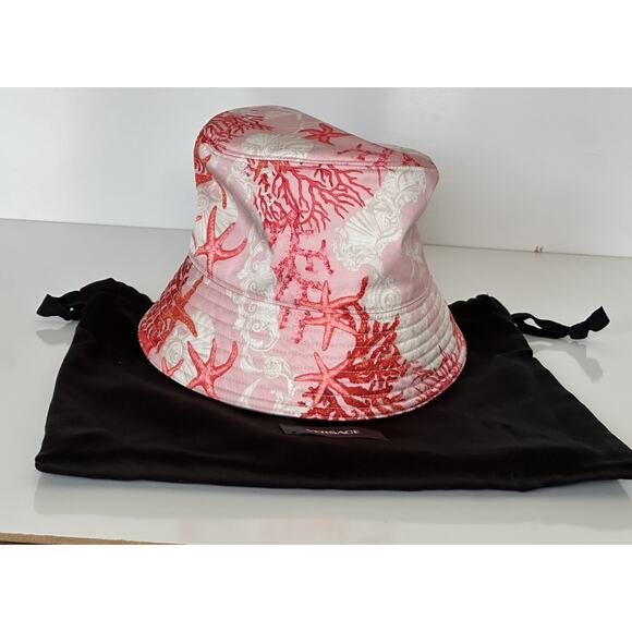 Versace Nylon Twill Barocco Sea Bucket Hat (57 cm) 1012790 Italy NWT $575 main image 14